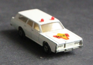 Matchbox Lesney Ford Mercury Police Car 1971 Metallmodell (10105)